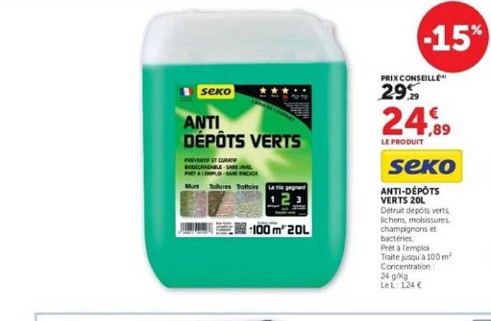 ANTI DÉPÔTS VERTS