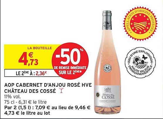 AOP CABERNET D'ANJOU ROSÉ HVE CHÂTEAU DES COSSÉ