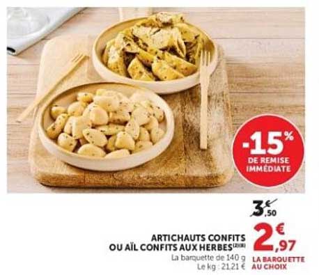 ARTICHAUTS CONFITS OU AIL CONFITS AUX HERBES