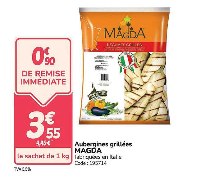 Aubergines grillées MAGDA fabriquées en Italie