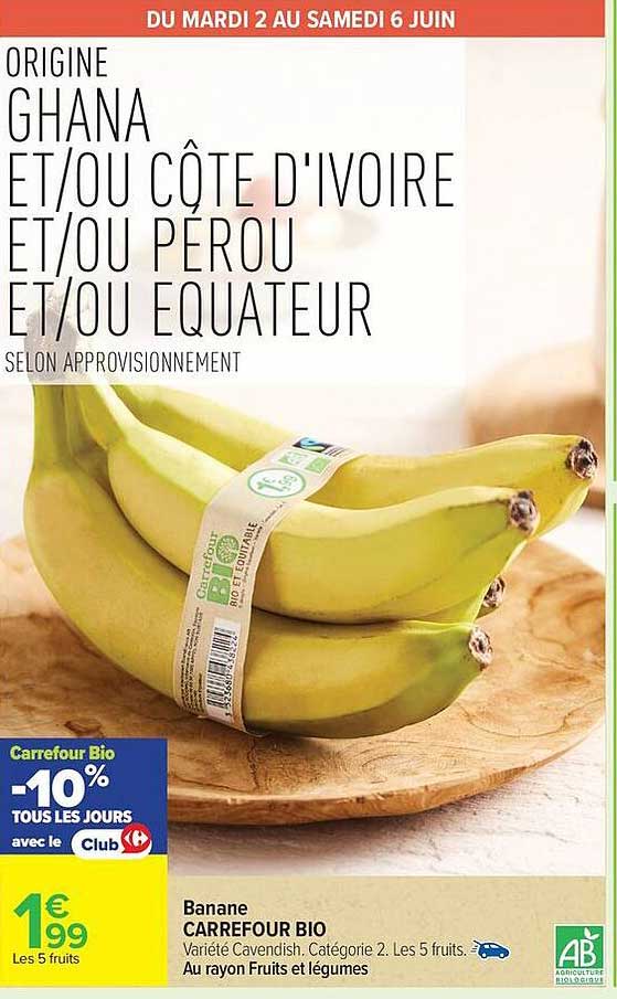 Banane CARREFOUR BIO
