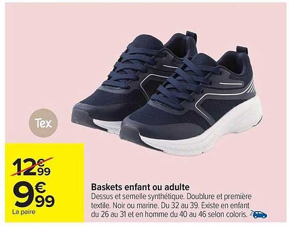 Baskets enfant ou adulte