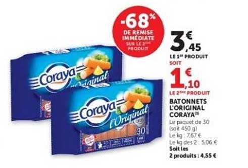 BATONNETS L'ORIGINAL CORAYA