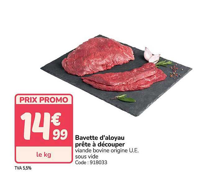 Bavette d'aloyau prête à découper