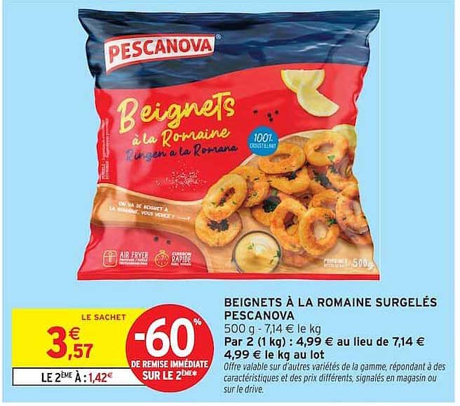 BEIGNETS À LA ROMAINE SURGELÉS PESCANOVA