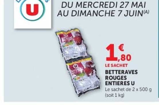 BETTERAVES ROUGES ENTIÈRES U