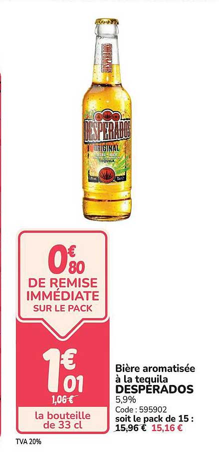 Bière aromatisée à la tequila DESPERADOS 5,9%