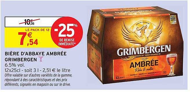 BIÈRE D’ABBAYE AMBRÉE GRIMBERGEN