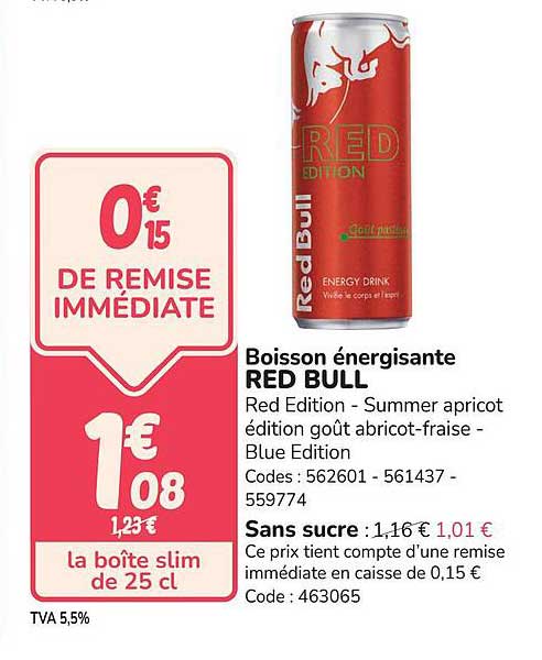 Boisson énergisante RED BULL