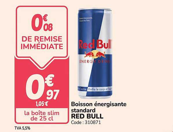 Boisson énergisante standard RED BULL