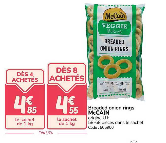 Breaded onion rings McCAIN