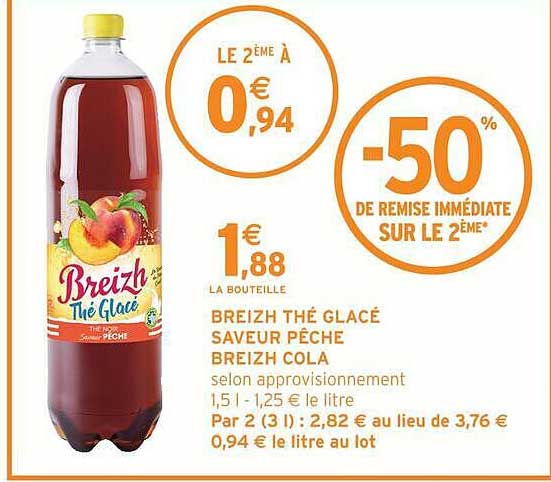 BREIZH THÉ GLACÉ SAVEUR PÊCHE BREIZH COLA