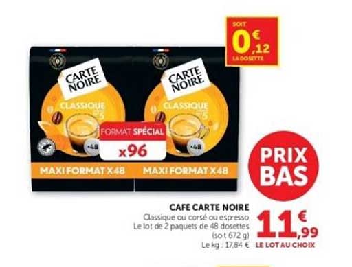 CAFE CARTE NOIRE