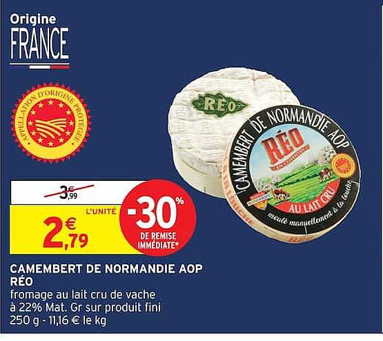 CAMEMBERT DE NORMANDIE AOP RÉO
