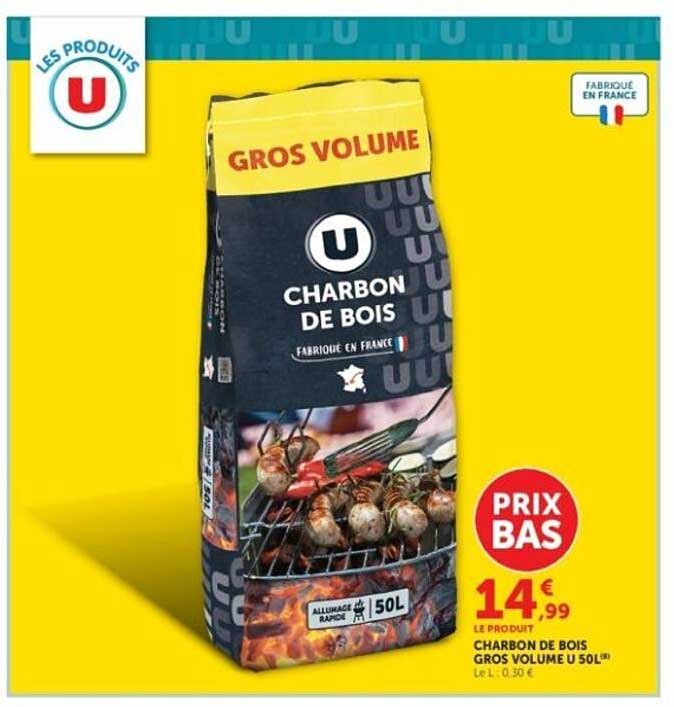 CHARBON DE BOIS GROS VOLUME 50L
