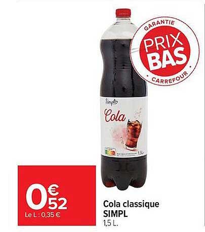 Cola classique SIMPL 1,5 L.