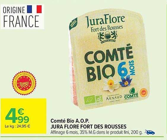 Comté Bio A.O.P. JURA FLORE FORT DES ROUSSES
