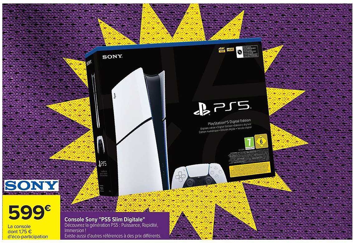 Console Sony "PS5 Slim Digitale"