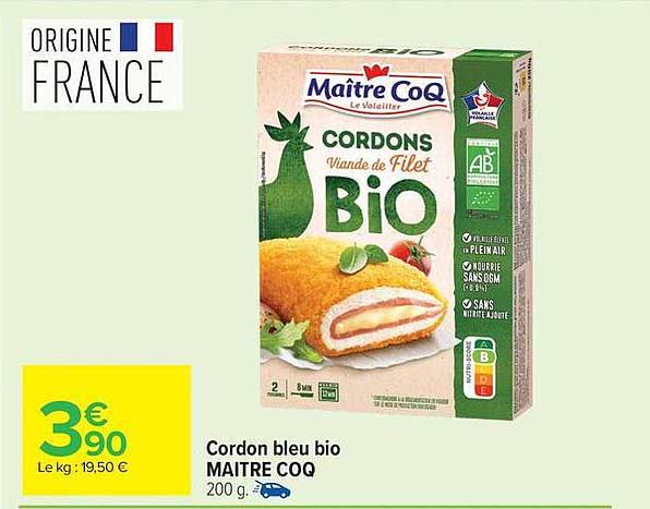 Cordon bleu bio MAITRE COQ