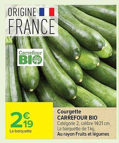 Courgette CARREFOUR BIO