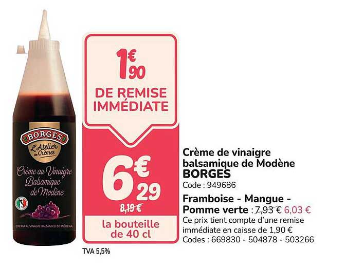 Crème de vinaigre balsamique de Modène BORGES