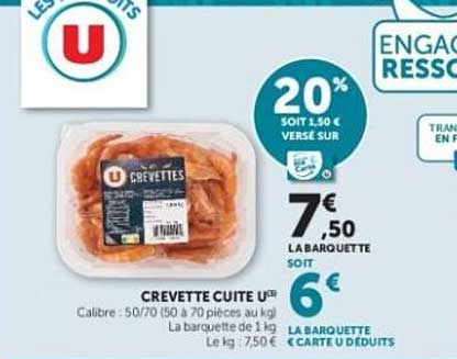 CREVETTE CUITE U