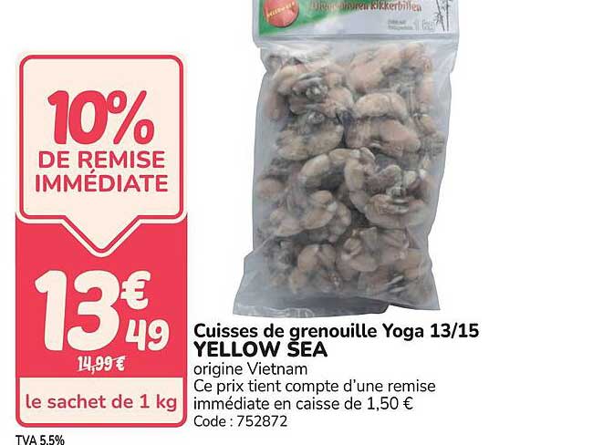 Cuisses de grenouille Yoga 13/15 YELLOW SEA