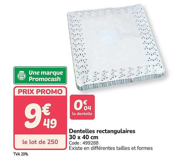 Dentelles rectangulaires 30 x 40 cm