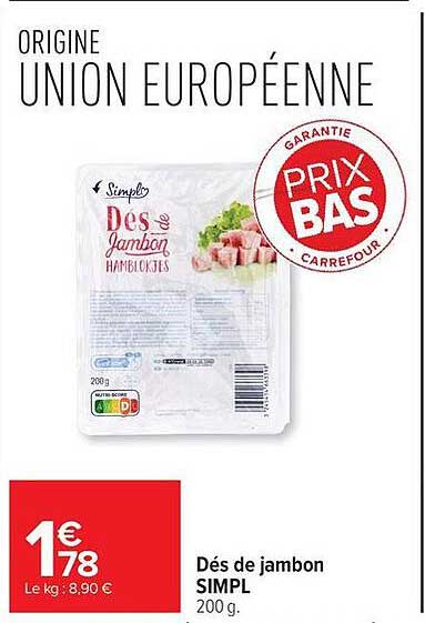 Dés de jambon SIMPL