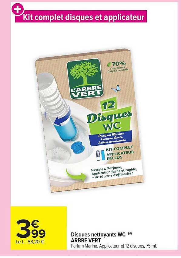 Disques nettoyants WC ARBRE VERT