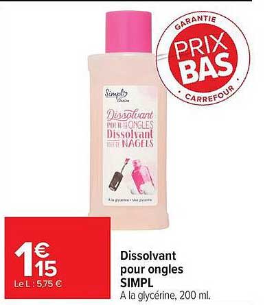 Dissolvant pour ongles SIMPL