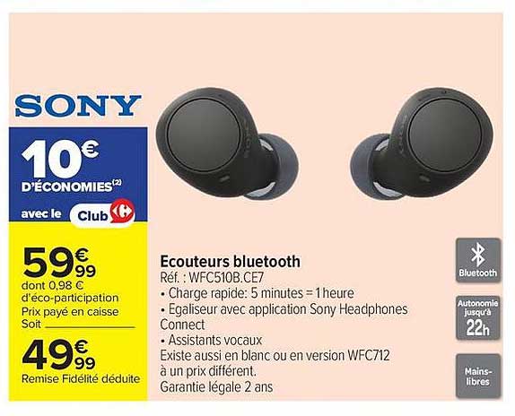 Ecouteurs bluetooth