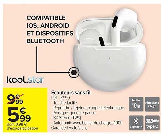 Ecouteurs sans fil