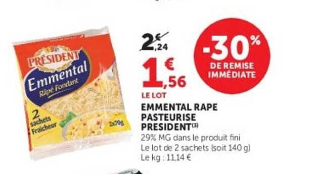 EMMENTAL RAPE PASTEURISE PRESIDENT