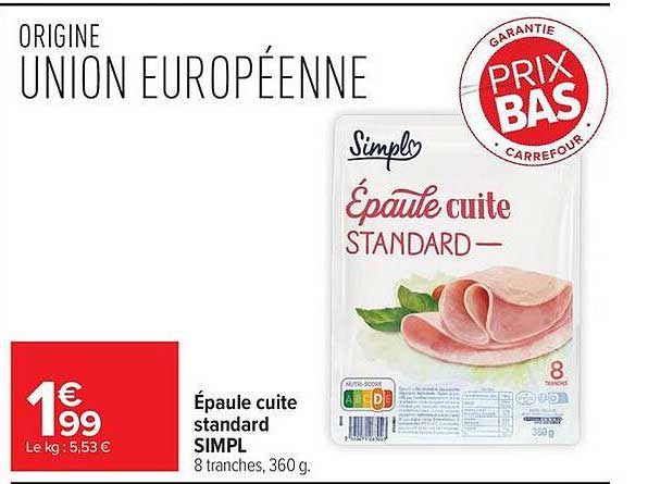 Épaule cuite standard SIMPL