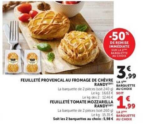 FEUILLETÉ PROVENÇAL AU FROMAGE DE CHÈVRE RANQD’OR