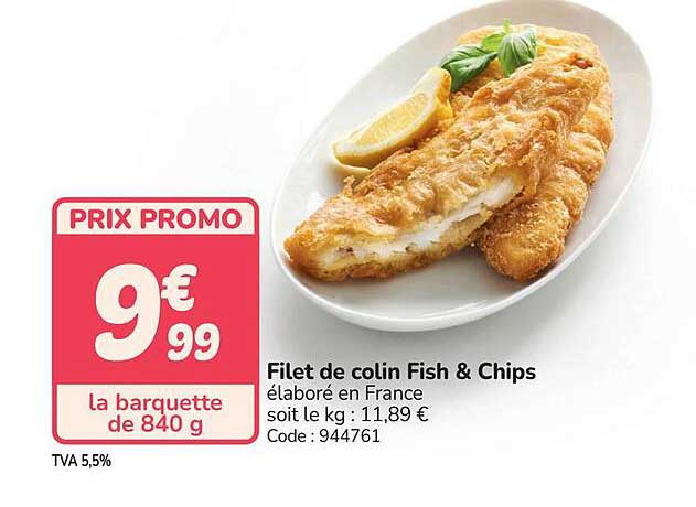 Filet de colin Fish & Chips