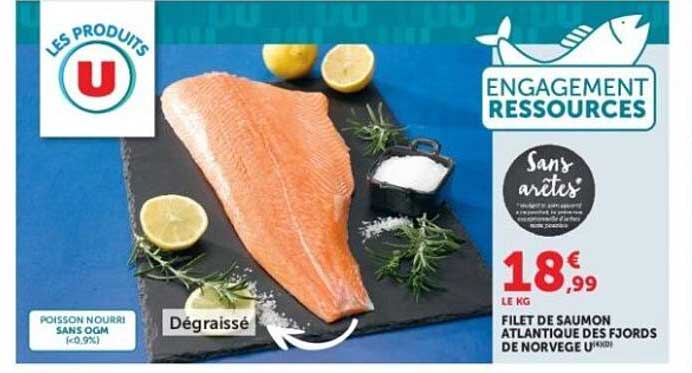 FILET DE SAUMON ATLANTIQUE DES FJORDS DE NORVÈGE U