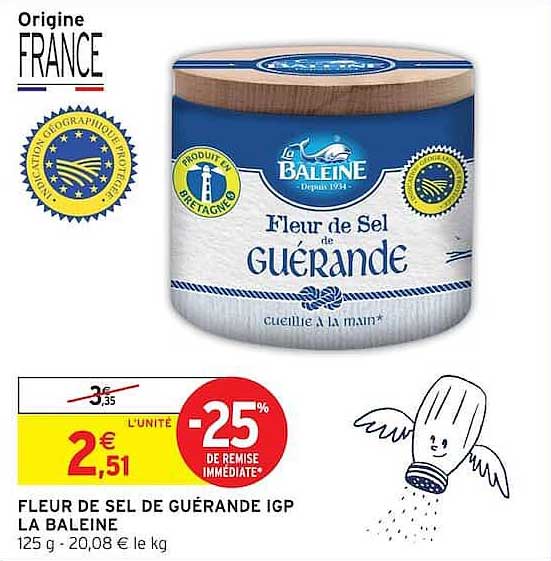 FLEUR DE SEL DE GUÉRANDE IGP LA BALEINE