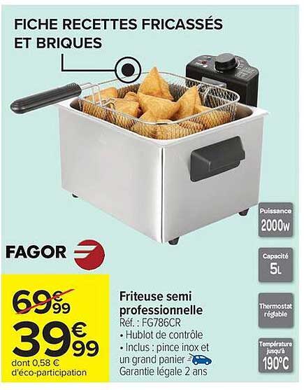Friteuse semi professionnelle