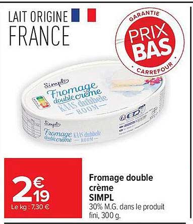 Fromage double crème SIMPL