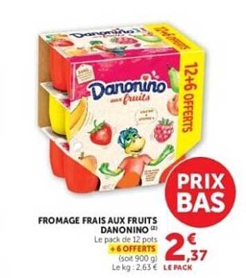 FROMAGE FRAIS AUX FRUITS DANONINO