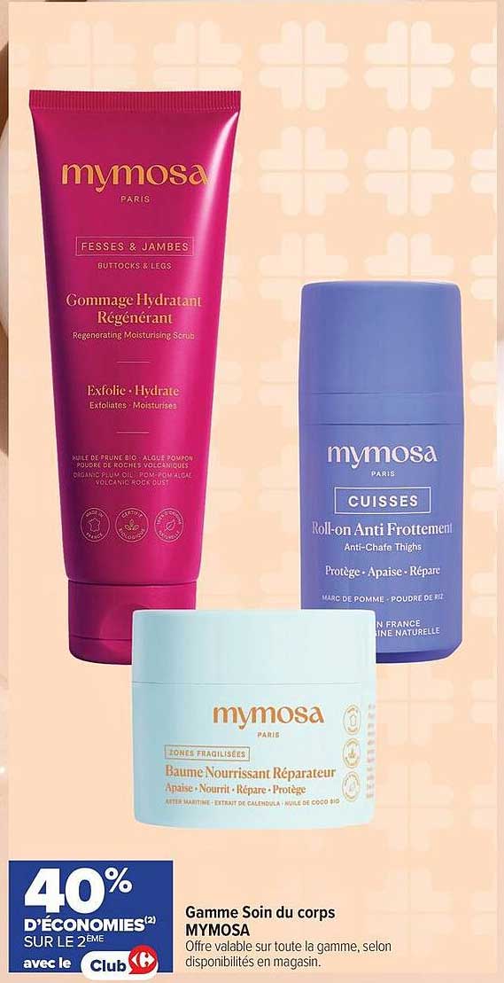 Gamme Soin du corps MYMOSA