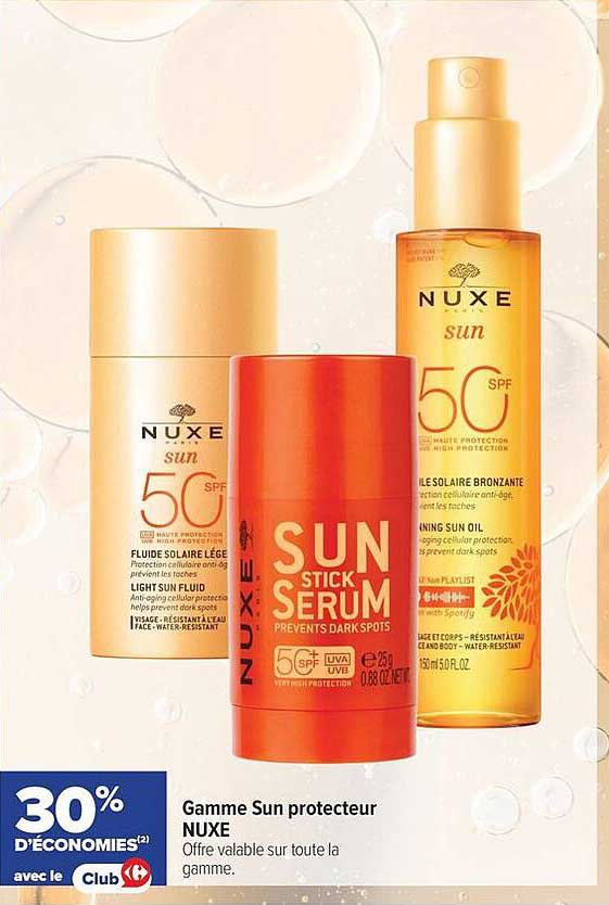 Gamme Sun protecteur NUXE