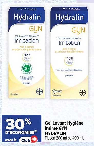 Gel Lavant Hygiène intime GYN HYDRALIN