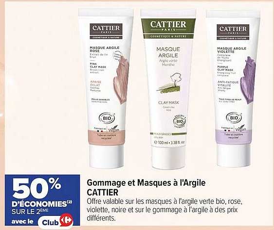 Gommage et Masques à l'Argile CATTIER