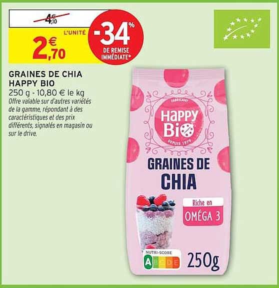 GRAINES DE CHIA HAPPY BIO