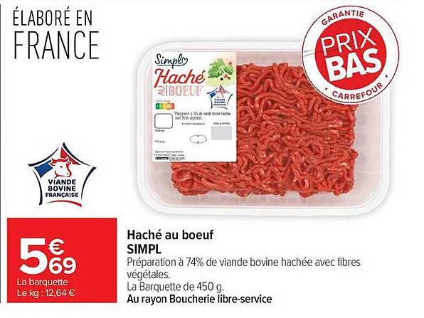 Haché au boeuf SIMPL.