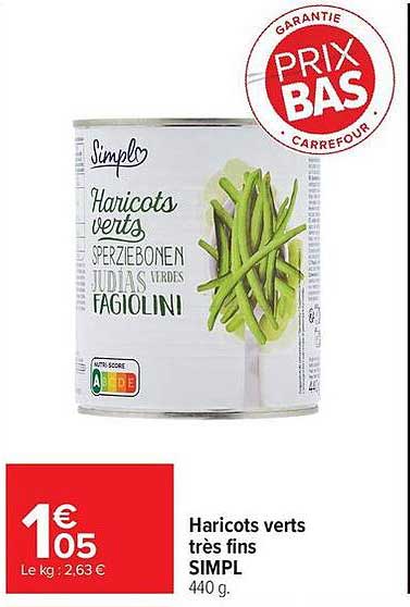 Haricots verts très fins SIMPL
