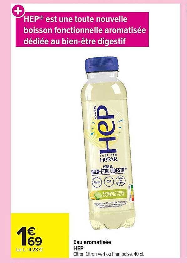 HEP® est une toute nouvelle boisson fonctionnelle aromatisée dédiée au bien-être digestif